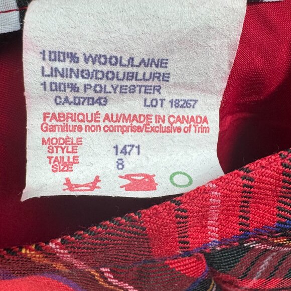 Vintage Red Plaid Maxi Skirt - Size M - Picture 8 of 9